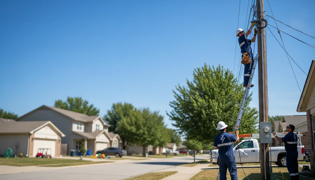 Residential electrician providing installation services in Gilbert, AR